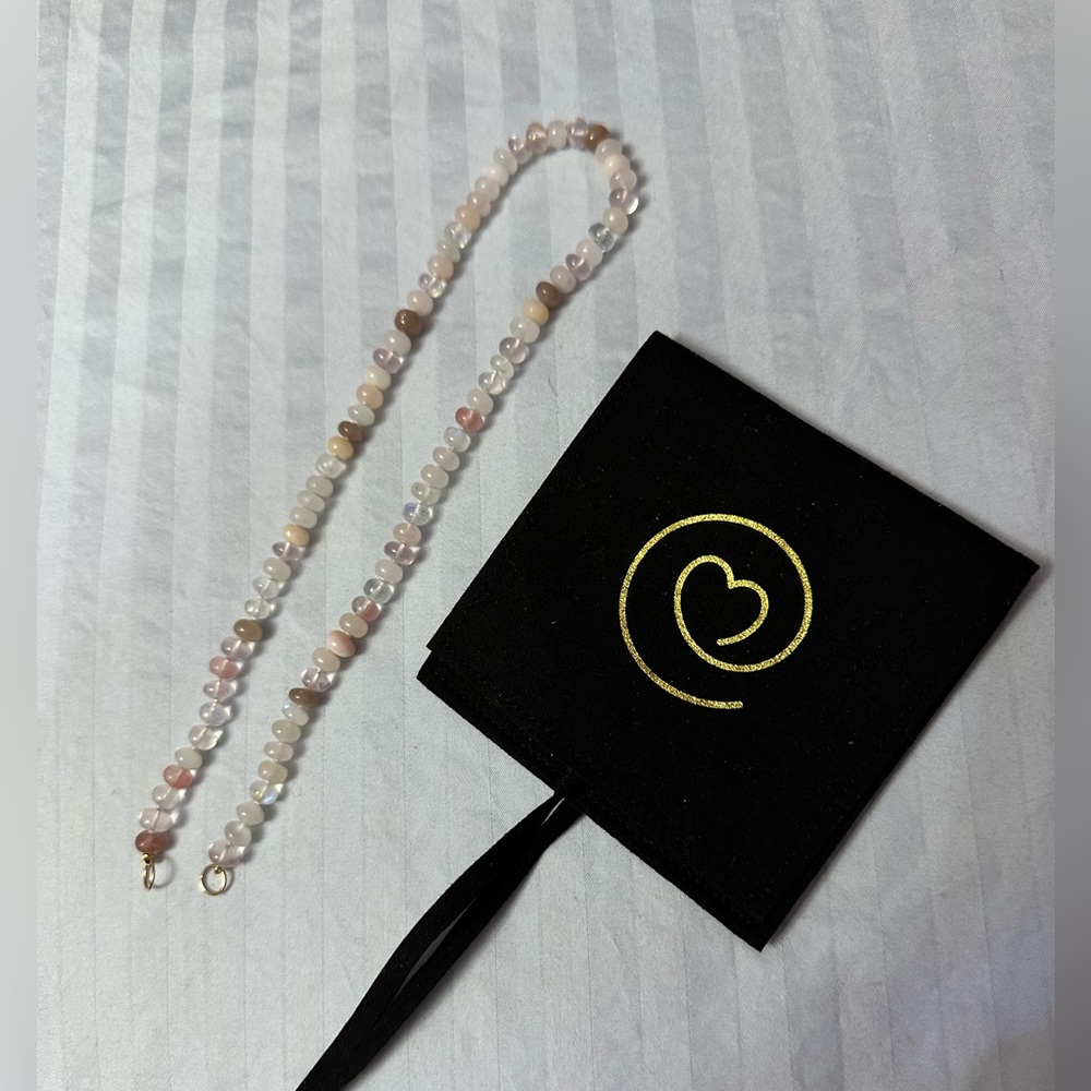Encirkled Handmade Gemstone Crystal Silk Knotted Necklace